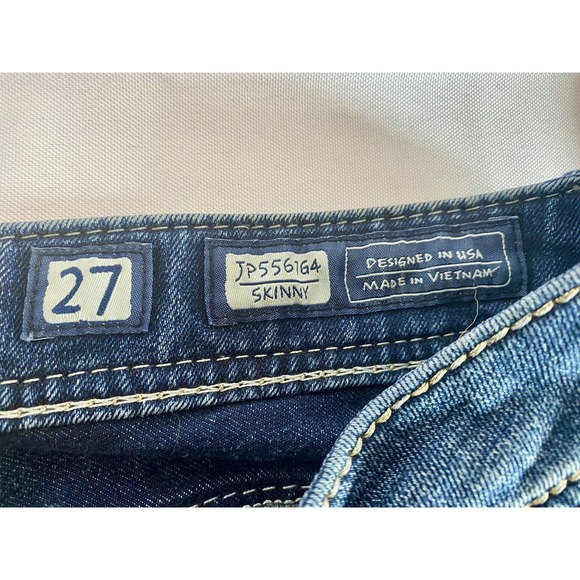 Miss Me Women's Size 27 Skinny Jeans‎ Bling Red Embroidery Back Pockets JP5567G4 - Picture 2 of 11